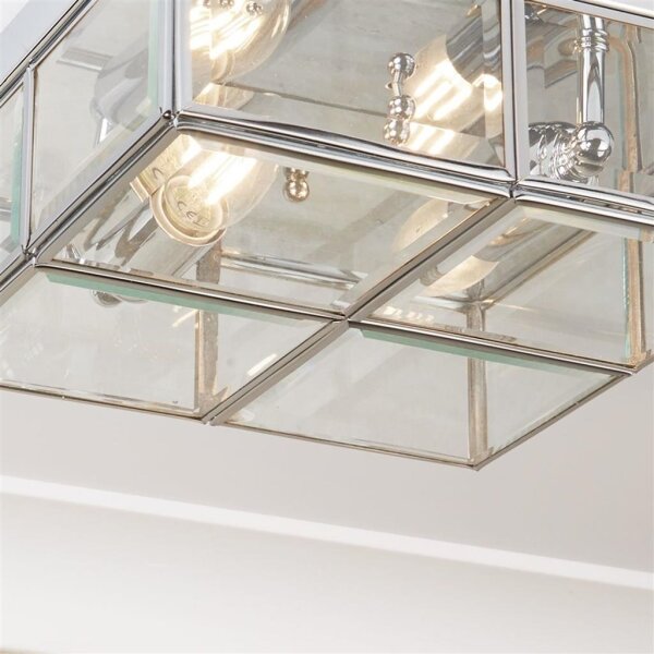 Searchlight - Plafonieră FLUSH 2xE14/40W/230V crom
