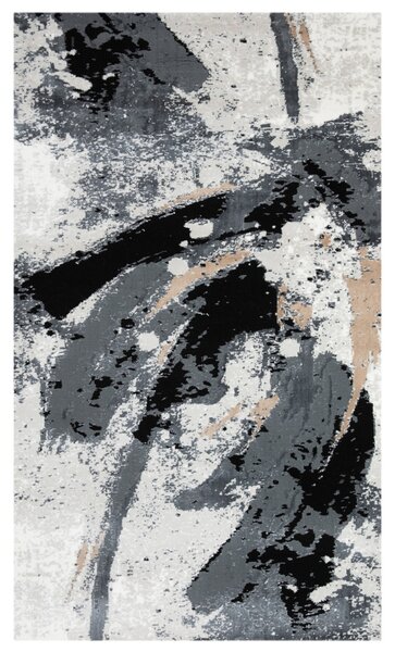 Covor Modern Living , Dormitor Dreptunghiular Yaman 1656B Gri Black (Alege dimensiunea: 60 x 130)