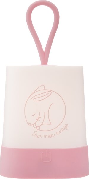 Atmosphera - Lampă de veghe LED tactilă reîncărcabilă pentru copii RABBIT, 3,7 V, 1200 mAh, roz