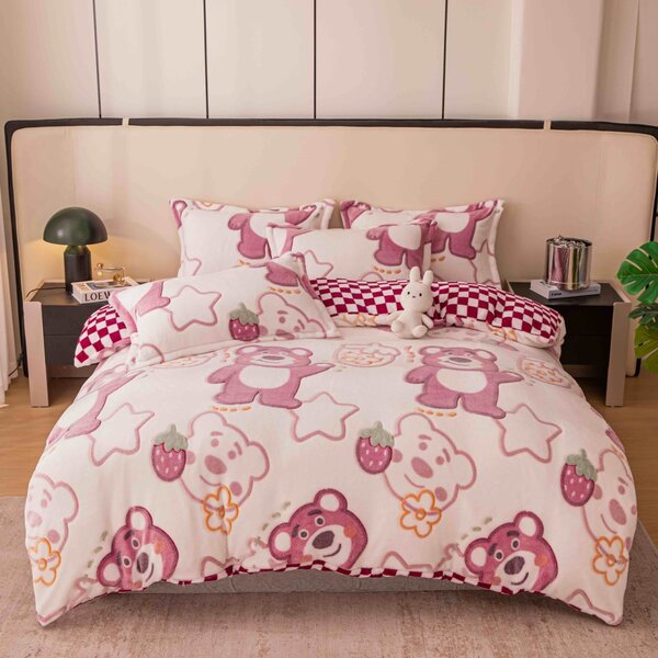 Lenjerie pat dublu, Cocolino, 4 Piese cu elastic