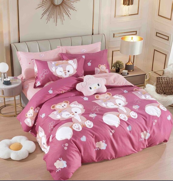 Lenjerie pat dublu, 6 Piese, Finet Premium