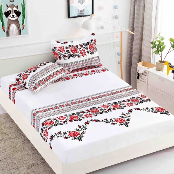 Huse de pat, 3 Piese, Finet cu elastic 180x200