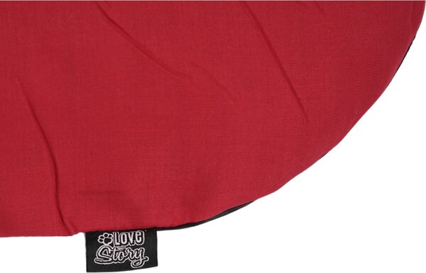 Culcus textil pentru caine LOVE STORY ANIMAL rosu - mai multe dimensiuni Marime: S