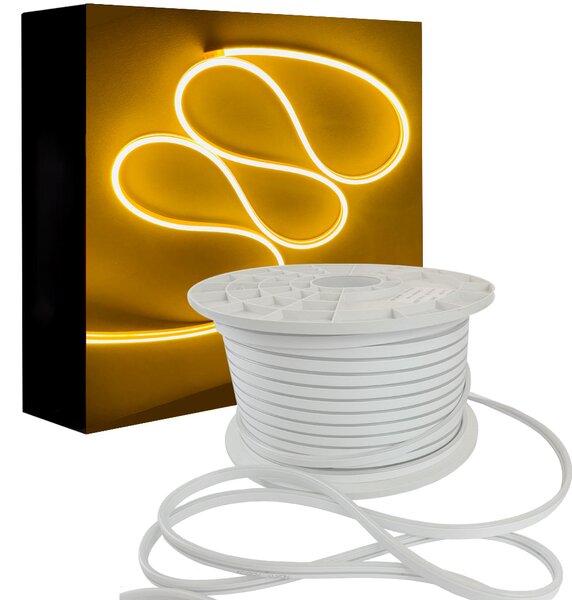 Furtun Luminos Led Neon Flex LUXON 6x12mm lumina Galbena