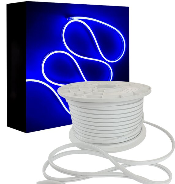 Furtun Luminos Led Neon Flex LUXON 6x12mm lumina Albastra