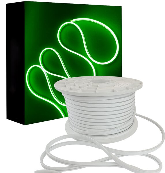 Furtun Luminos Led Neon Flex LUXON 6x12mm lumina Verde