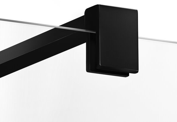 New Trendy Superia Black cabină de duș 90x80 cm dreptunghiular negru mat/sticlă transparentă K-0801