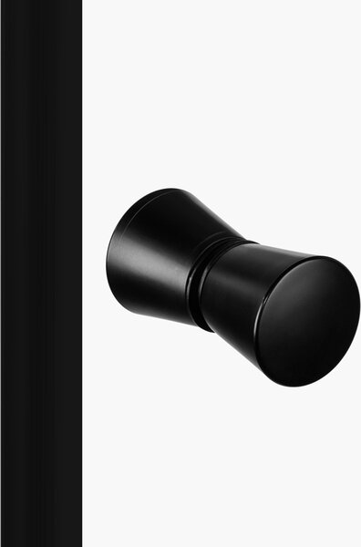 New Trendy Superia Black cabină de duș 90x80 cm dreptunghiular negru mat/sticlă transparentă K-0801
