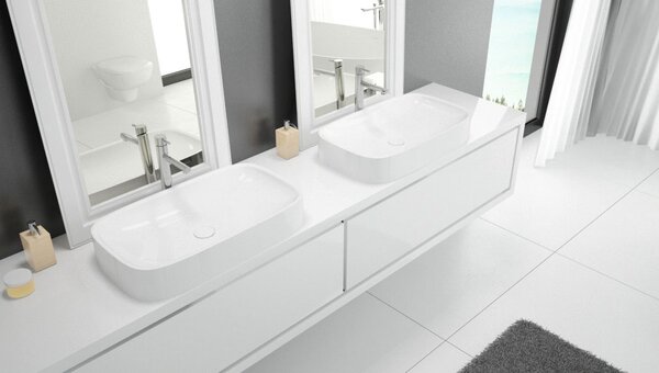 Hoesch LaSenia lavoar 50x30 cm ovale de blat alb luciu 4520.010