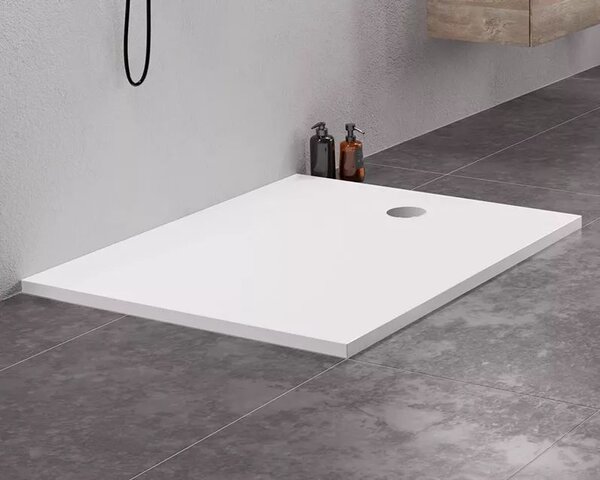 New Trendy Nex cădiță de duș dreptunghiulară 90x80 cm alb B-0456