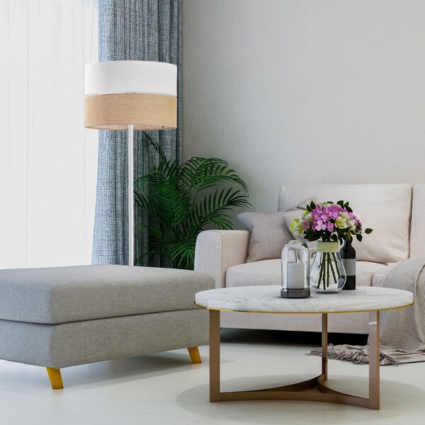 TK Lighting Linobianco lampă de podea 1x15 W alb-maro 5241