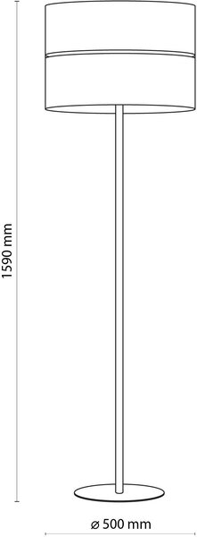 TK Lighting Linobianco lampă de podea 1x15 W alb-maro 5241