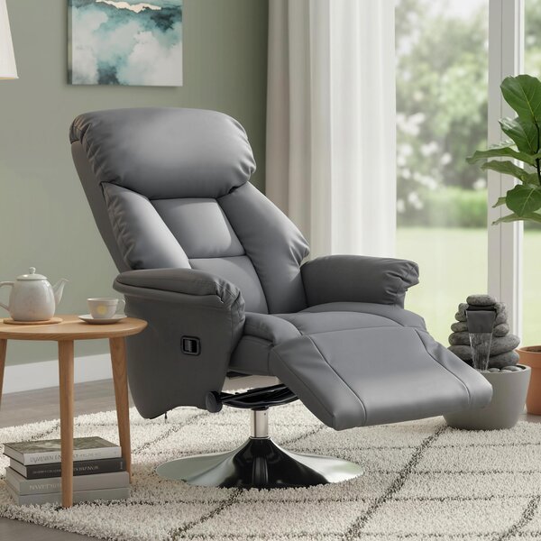HOMCOM Fotoliu Relax Rotativ 360°, Reclinabil 130°, Gri | Aosom Romania
