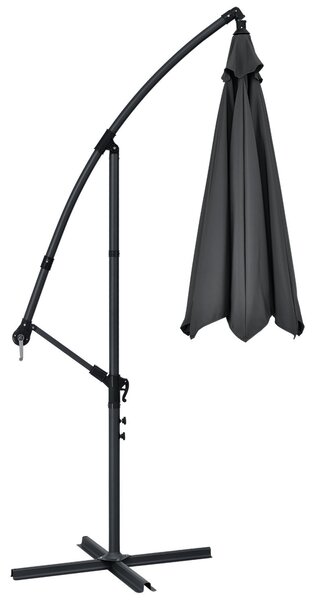Juskys Umbrelă de soare Brazília 3,5 m - gri închis