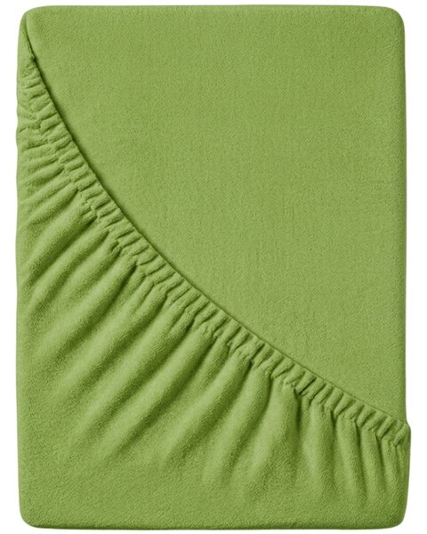 Cearsaf Frotir cu elastic EXCLUSIVE 180 x 200 cm verde