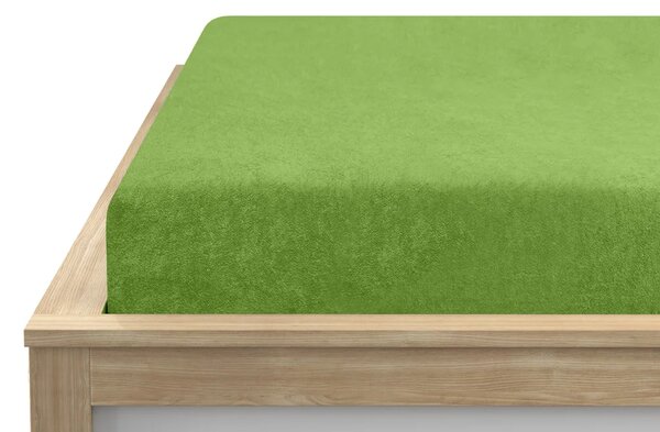 Cearsaf Frotir cu elastic EXCLUSIVE 180 x 200 cm verde