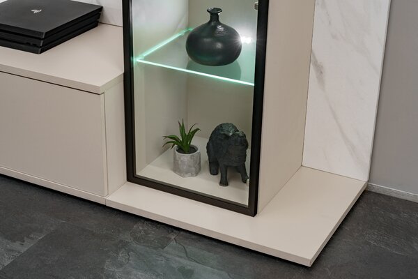 Mobilier living Glorias CCMW GL1 (cașmir + marmură albă) (cu iluminat). Promo -21%. 1156479