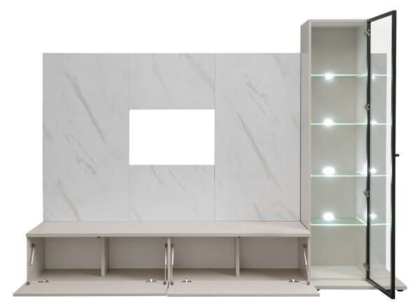 Mobilier living Glorias CCMW GL1 (cașmir + marmură albă) (cu iluminat). Promo -21%. 1156479