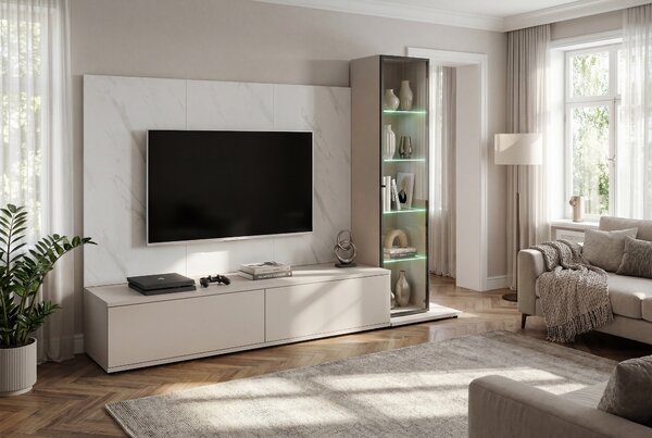 Mobilier living Glorias CCMW GL1 (cașmir + marmură albă) (cu iluminat). Promo -21%. 1156479