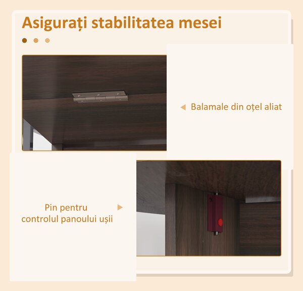 HOMCOM Masa Plianta de Luat Masa, Masa cu Panouri Rabatabile | Aosom Romania
