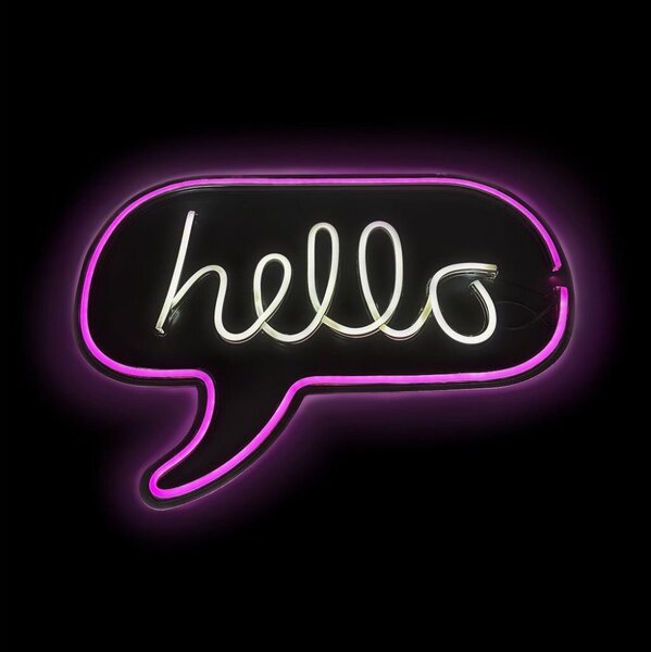 2Kids Toys - Decorațiune neon LED de perete LED/5W/USB hello