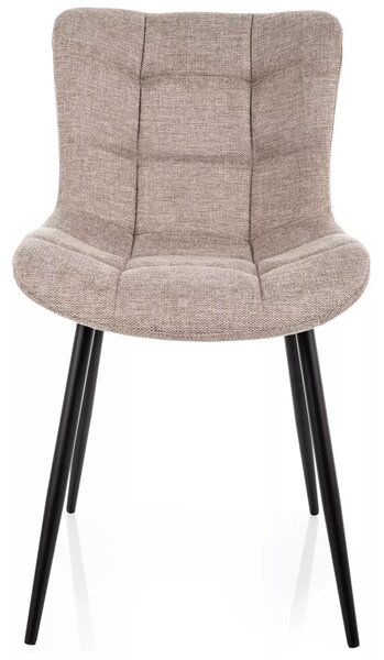 Scaun de dining tapiTat ZEVORI, negru/bej BREGO 31