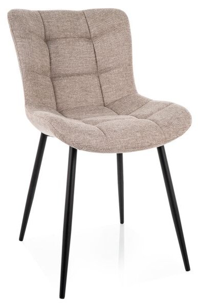 Scaun de dining tapiTat ZEVORI, negru/bej BREGO 31