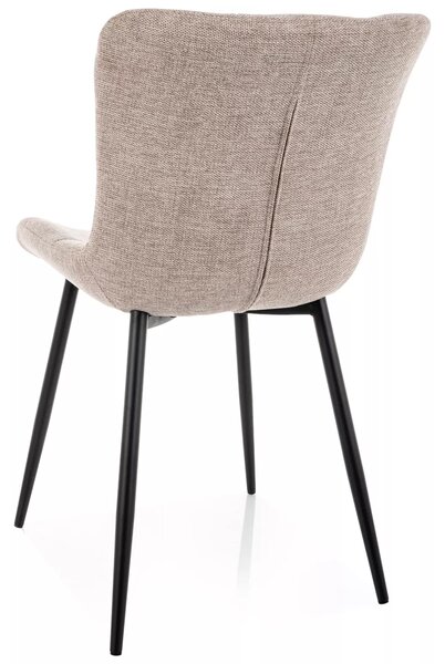 Scaun de dining tapiTat ZEVORI, negru/bej BREGO 31