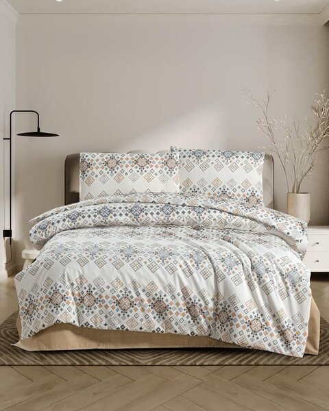 Lenjerie De Pat Dublu Premium, Bumbac 100%, 4 piese