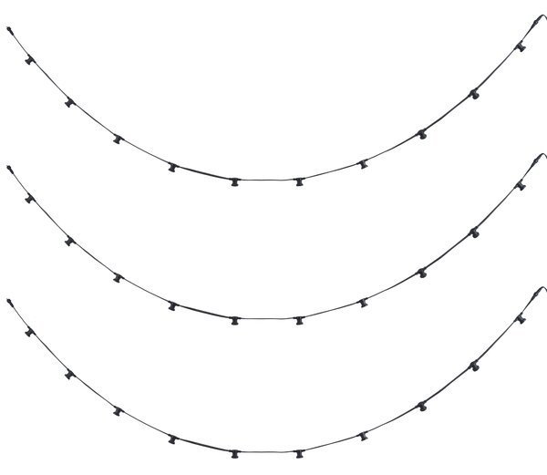 Ghirlandă luminoasă neagră conectabilă cu ștecher 14m 30 de lumini IP44 - Lubber