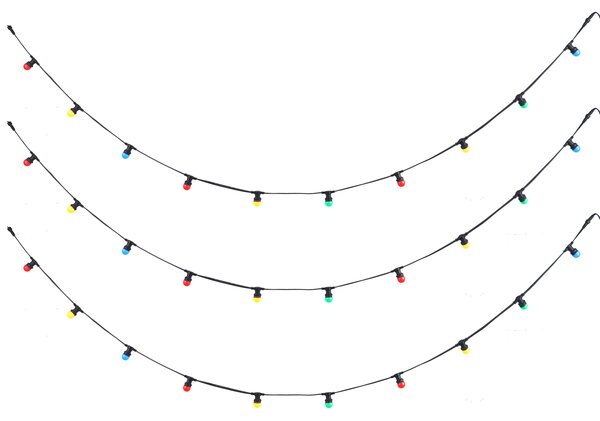 Ghirlandă luminoasă conectabilă neagră cu priză 14m, inclusiv 30 de becuri E27 IP64 - Lubber
