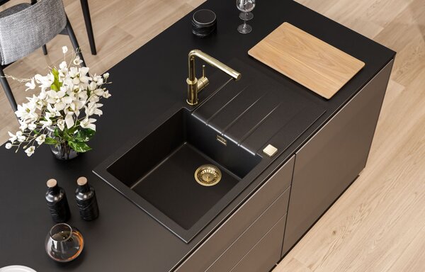 Alveus Cadit chiuvetă din granit 79x50 cm negru 1132026