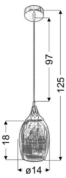 Candellux Marina lampă suspendată 1x60 W crom 31-60174