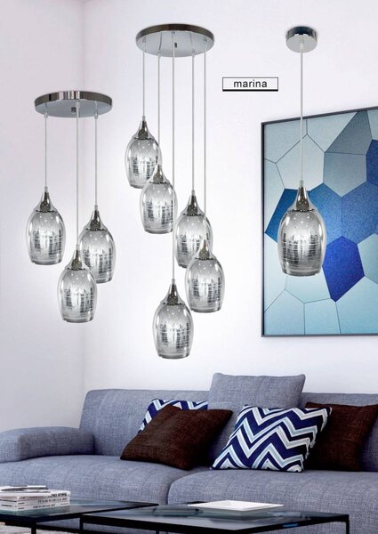 Candellux Marina lampă suspendată 1x60 W crom 31-60174
