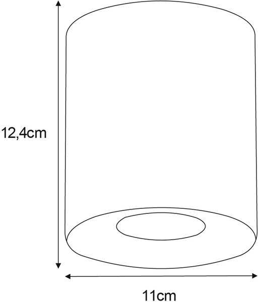 Kaja Horn lampă de tavan 1x10 W negru K-5130