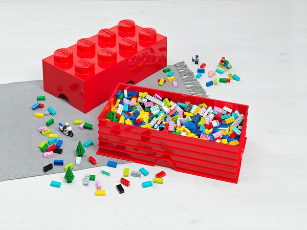 Cutie depozitare LEGO®, roșu