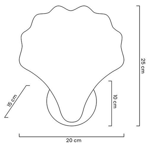 Moosee Concha lampă de perete 1x40 W auriu MSE1501100201