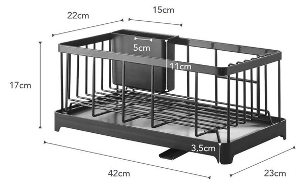 Suport pentru vase YAMAZAKI Tower Wire, negru