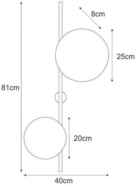 Kaja Pero lampă de perete 2x10 W alb K-5324