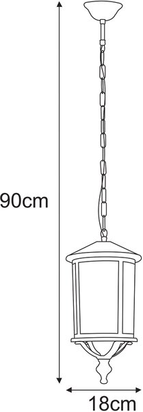 Kaja Chicago lampă suspendată 1x60 W negru K-8216