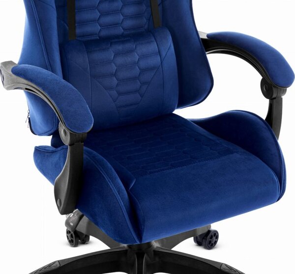 Scaun de gaming HC-1000 NAVY - tesatura catifea