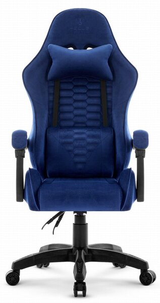 Scaun de gaming HC-1000 NAVY - tesatura catifea