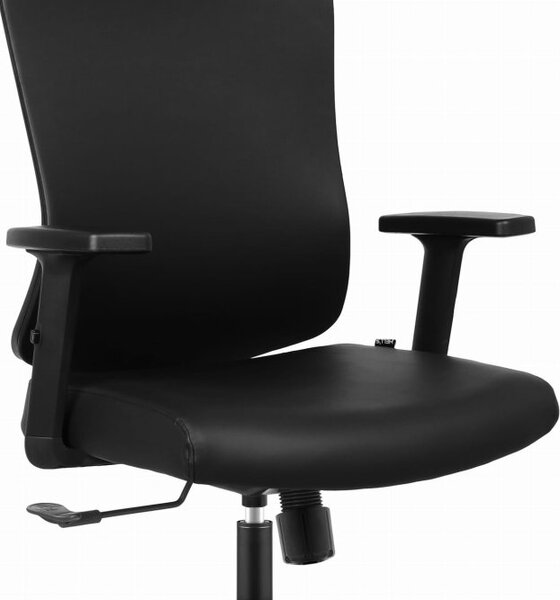 Scaun de birou ergonomic HC-1041 - negru, cu tetieră reglabilă și suport lombar