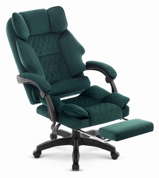 Scaun de birou ergonomic HC-1031 cu suport pentru picioare - verde