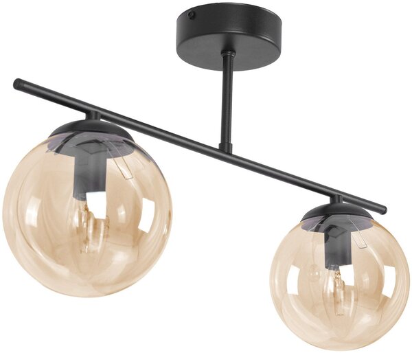 Kaja Delta lampă de tavan 2x10 W negru-chihlimbar K-5163