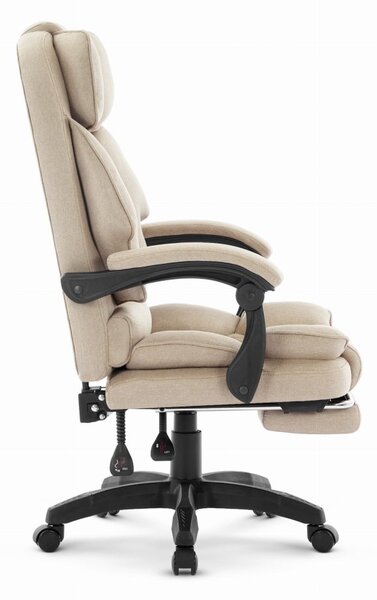 Scaun de birou ergonomic HC-1031 cu suport pentru picioare - bej