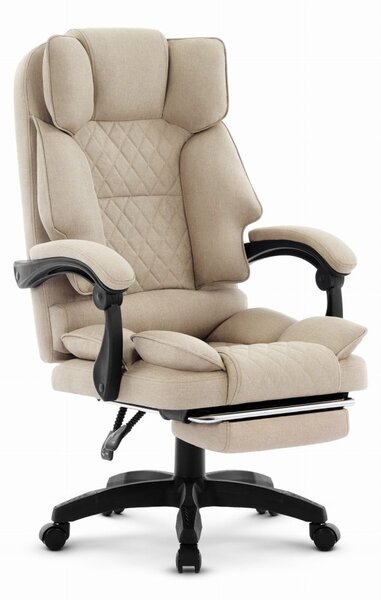 Scaun de birou ergonomic HC-1031 cu suport pentru picioare - bej