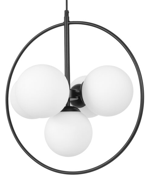 Kaja Geo lampă suspendată 5x10 W alb-negru K-3838