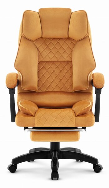 Scaun de birou ergonomic HC-1031 cu suport pentru picioare - galben muștar