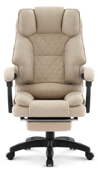 Scaun de birou ergonomic HC-1031 cu suport pentru picioare - bej